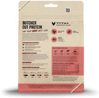 Vital Essentials Freeze Dried Dog Food Topper, Chicken, 6 oz Bag
