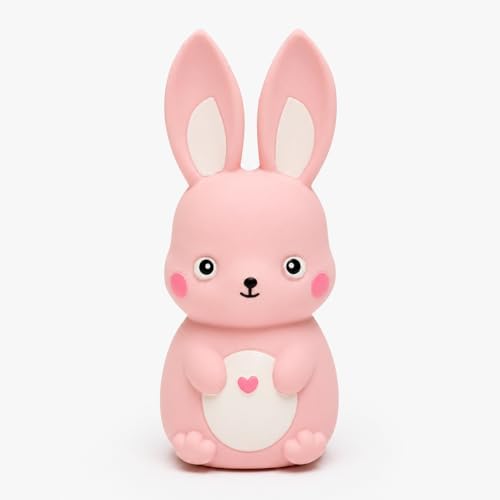 Rubber Squeaky Dog Toys, Latex Dog Squeaky Toys, Easter Bunny Dog Toy, Love Struck Bunny, Small (Pink)