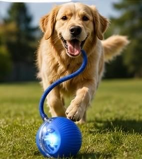 Interactive cat Toy Ball Chaser led recharable USB (Blue)
