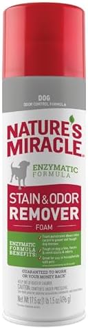 Nature's Miracle Dog Stain & Odor Remover Foam, Enzymatic Cleaner, 32 oz