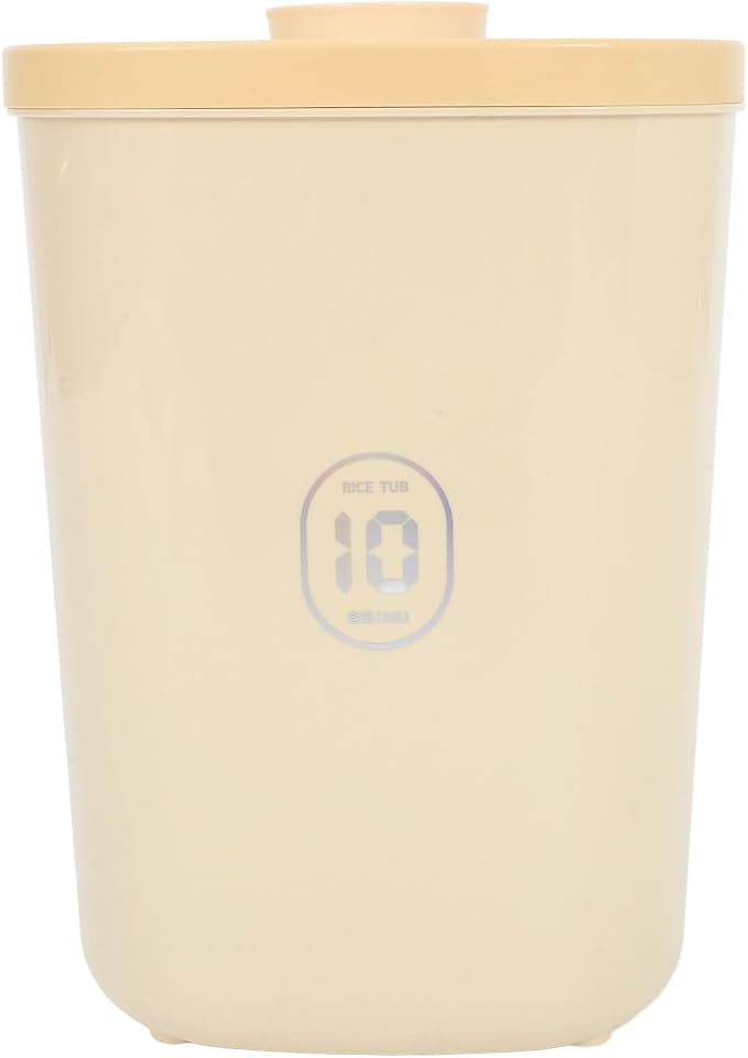 Ciieeo Large Airtight Pet Food Storage Container, Vacuum-sealed Dog and Cat Food Bin, Yellow Plastic Grain Keeper for Moisture Protection and Freshness in Home Kitchen