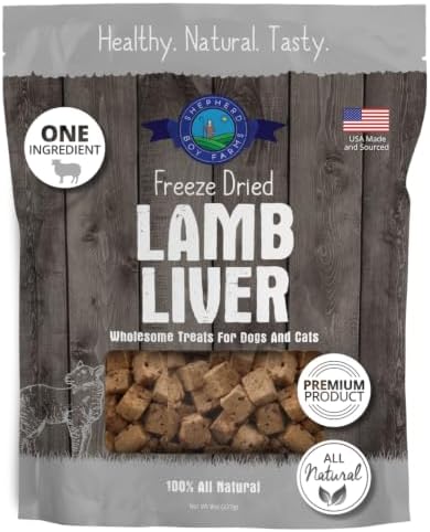 Shepherd Boy Farms Freeze Dried Lamb Liver, Dog and Cat Treats, 8oz