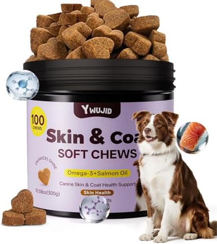 Salmon Oil Skin&Coat Supplement for Dogs-Omega 3 Fish Oil