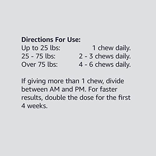 Amazon Basics Premium Dog Hip & Joint Supplement Chews with EPA and DHA, 60 Count (Previously Solimo)