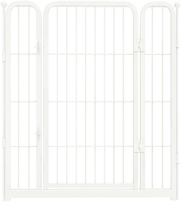 FXW Homeplus Unleashed Dog Playpen Designed for Indoor Use, 1 Add-on Gate, 32" Height for Small and Medium Dogs, White│Patented