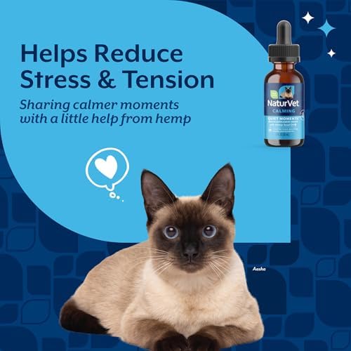 NaturVet Hemp Quiet Moments Calming Drops for Cat, 1oz