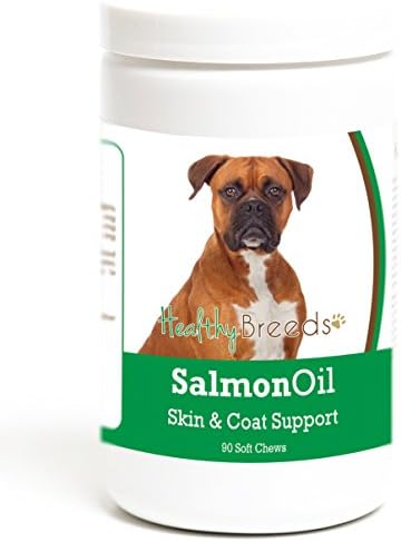 Healthy Breeds Boxer Salmon Oil Soft Chews 90 Count, Brown