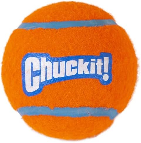 Chuckit! Dog Tennis Ball Dog Toy, Medium 2.5in Shrink Wrap 2 Pack | Made for Dogs Weighing 0 to 100 Pounds