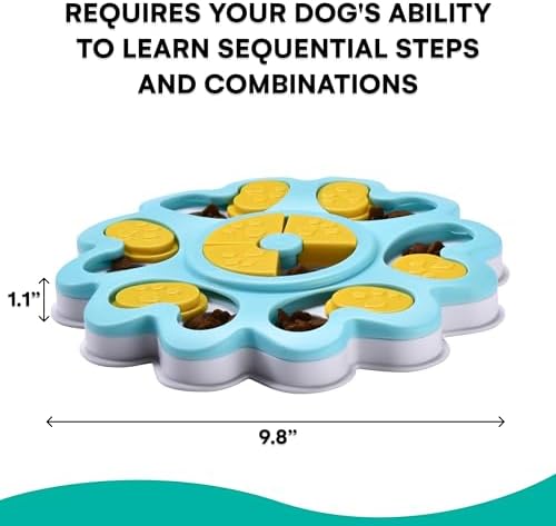 Dog Treat Puzzle Toy - Interactive Treat Puzzle Games for Mind Training & Memory Stimulation - Challenging Pet's Slow Feeder - Smart Treat Feeder, Hide & Slide Entertainment Game for Puppy & Dogs