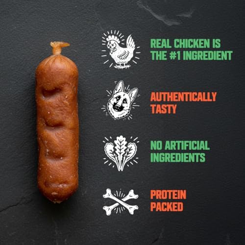 Slammin Sausage Soft Dog Treats, High Protein Chicken Chews
