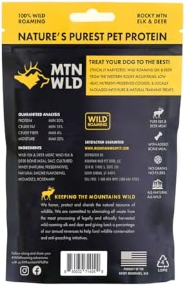 MOUNTAIN WILD Training Treats for Dogs - Wild Elk & Venison - 4oz, 2 Bags