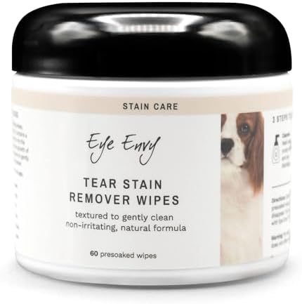 Eye Envy Tear Stain Wipes for Dogs, 60 Wipes
