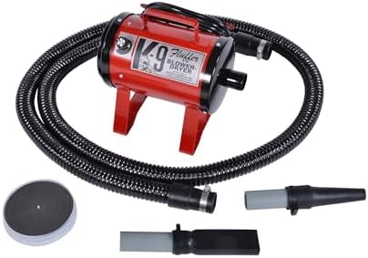 Electric Cleaner Company K9 Fluffer Dog Dryer – Powerful, Portable Grooming Blower for Dogs and Pets, Red