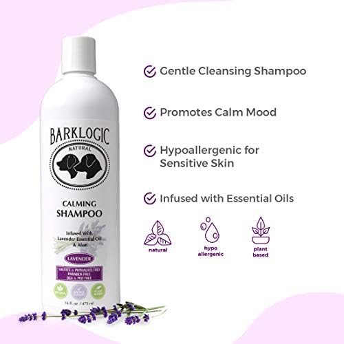 BarkLogic Calming Dog Shampoo, Conditioner, 2 Piece Set, 16 oz, Lavender