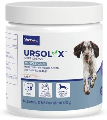 URSOLYX Soft Chews for Dogs, Medium Breed, Muscle Support, 60 Count