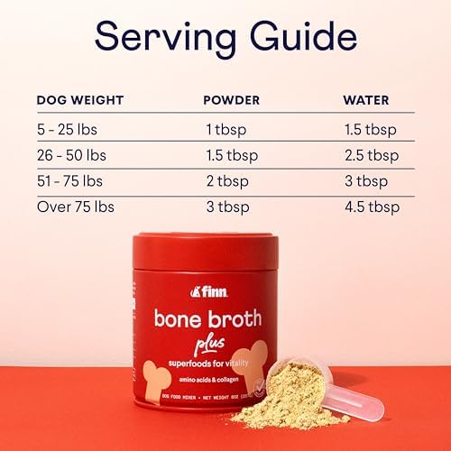 Finn Bone Broth Plus for Dogs - Collagen Joint & Mobility Topper - 8 oz