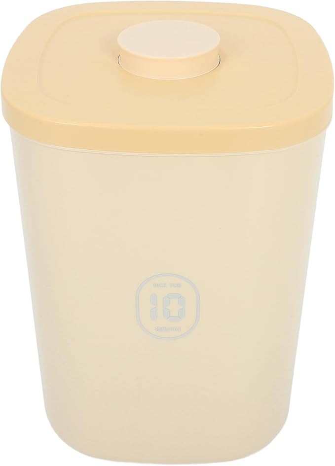 NUOBESTY Large Capacity Vacuum Sealed Cat Food Storage Container Airtight Dog Food Bin with, Large, Yellow
