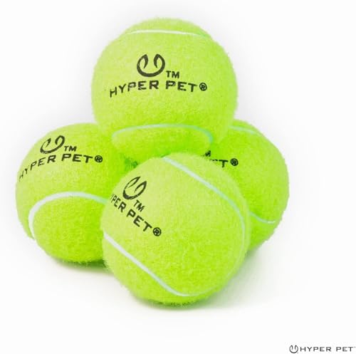 Hyper Pet Mini Extra Small Tennis Balls for Dogs, 1.75 Inch, 4 Pack, Green | Safe interactive playthings for exercise and training, works with the K9 Kannon launcher, keeps little pups active daily