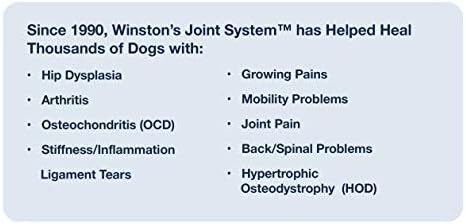 Winston Joint System - for Large Dogs Over 100 Pounds - 100% Natural Whole Food Supplement System for Arthritis, Hip Dysplasia and Joint + Pain Relief - One Month Supply - Since 1992