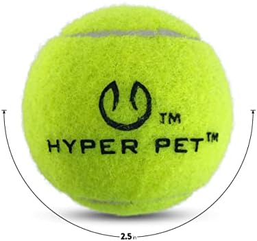 Hyper Pet Tennis Balls for Dogs, Pet Safe Dog Toys for Exercise and Training, Pack of 4, Green | Interactive playthings that work with the K9 Kannon K2 launcher, made for training sessions, keeps pups active and engaged
