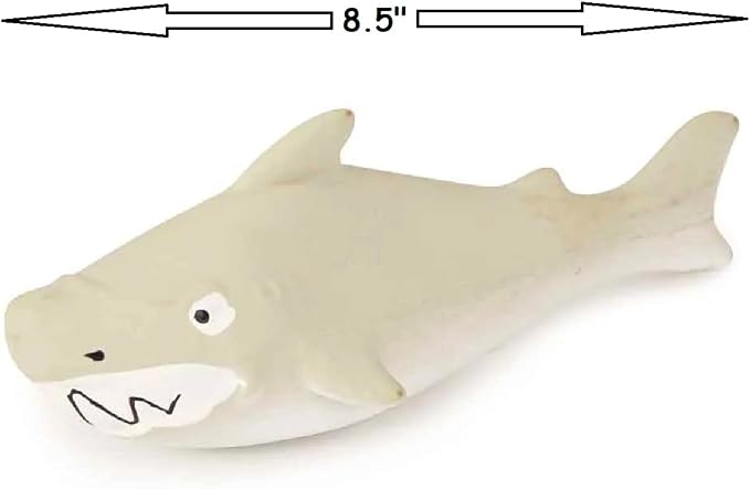 Soft Latex Dog Toys Alligator Shark or Set of Both Fun Googly Eyed Retro Squeakers (Set of Both Toys)