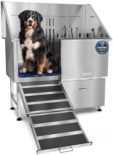 KANIS Professional Dog Washing Station 304 Stainless Steel Pet Wash Sink