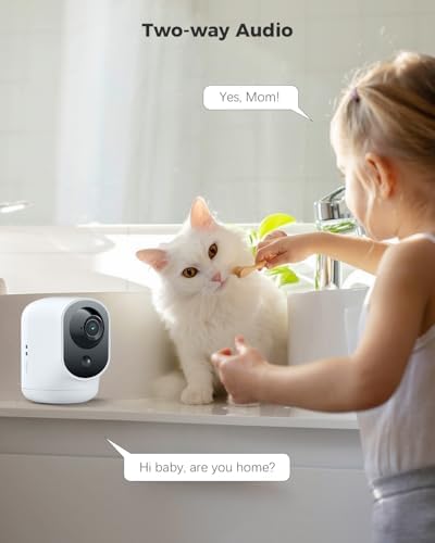 COCOCAM 2K Indoor Pan/Tilt WiFi Security Camera with 5200mAh Battery