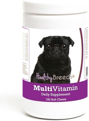 Healthy Breeds Pug Multivitamin Soft Chew for Dogs 180 Count