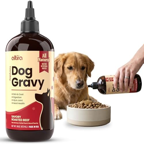 Dog Food Toppers for Dry Food - Savory Roasted Beef Wet Dog Food Topper with Glucosamine, MSM, Beef Bone Broth & Probiotics for Picky Eaters - Hip, Joint & Skin Support, 16 oz