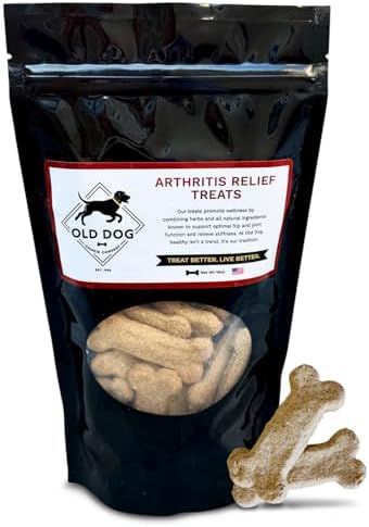 Old Dog Cookie Company Hip and Joint Support Dog Treats – All Natural Arthritis Relief | Dog Supplement for Small, Medium & Large Breeds, Hip and Joint Chews for Dogs | 10 oz