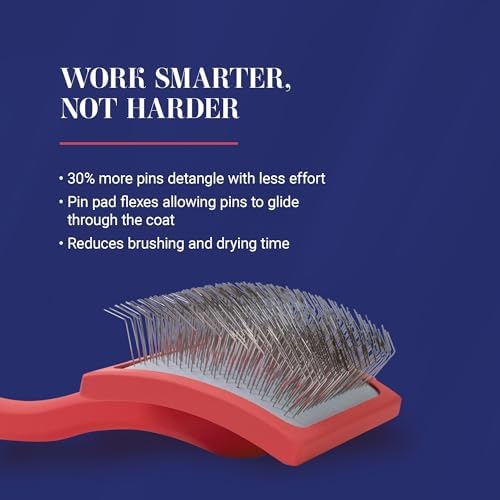 Chris Christensen Baby G Dog Slicker Brush for Dogs (Goldendoodles, Small, Coral