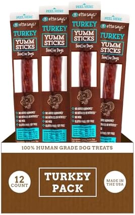 Etta Says! Yumm Sticks Turkey Jerky Dog Treats - 12ct