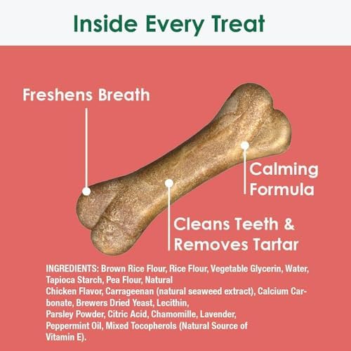 Bonies Natural Hip & Joint Formula Small-Sized Single Bone, Glucosamine & Omega Fatty Acids, Fresh Breath, Clean Teeth, Low Calories, Chicken Flavor, 45 Bones