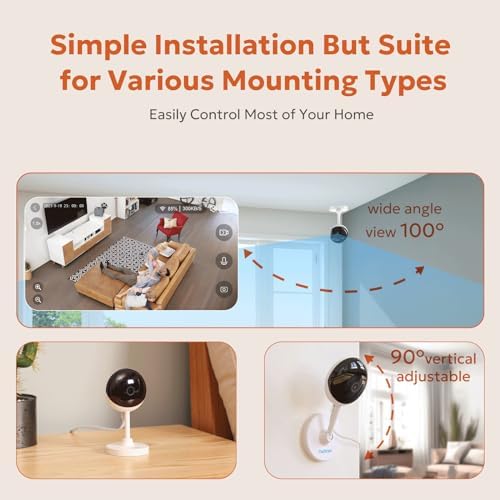 owltron Indoor Security Camera, 2K 3MP Cameras for Home Security