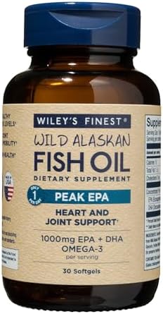 Wiley's Finest Wild Alaskan Fish Oil Peak EPA, 30 Count (Pack of 1)