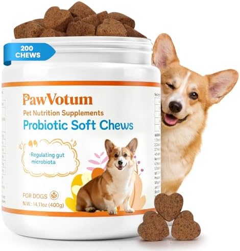 Probiotics for Dogs, for Diarrhea, Gas, Bloating & Itch Relief, 200 PCS