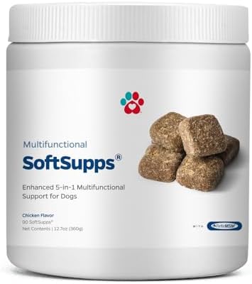 Pet Parents® Multifunctional SoftSupps® 5-in-1 Health Supplement for Dogs, Joint Mobility Support, Glucosamine Chondroitin MSM, CoQ10, Omega 3 Fish Oil, Probiotics, Immune & Gut Support, 90 Ct