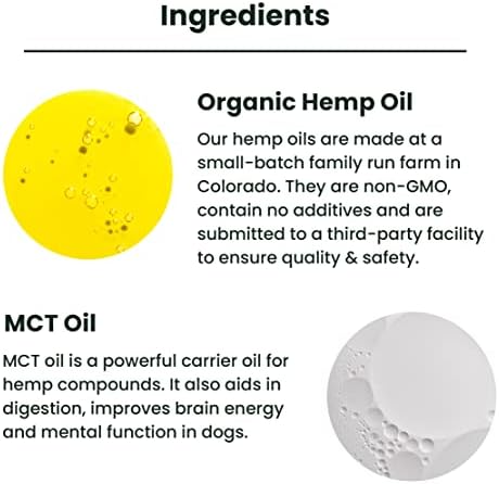 Lolahemp Hemp Oil for Dogs & Cats - Made in USA at Family Farm - Natural Hemp Oil for Joint Support, Promoting Mobility, Relieving Discomfort and Calming Supplement for Promoting Relaxation