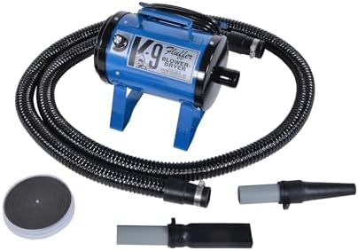 Electric Cleaner Company K9 Fluffer Dog Dryer – Powerful, Portable Grooming Blower for Dogs and Pets, Metallic Blue