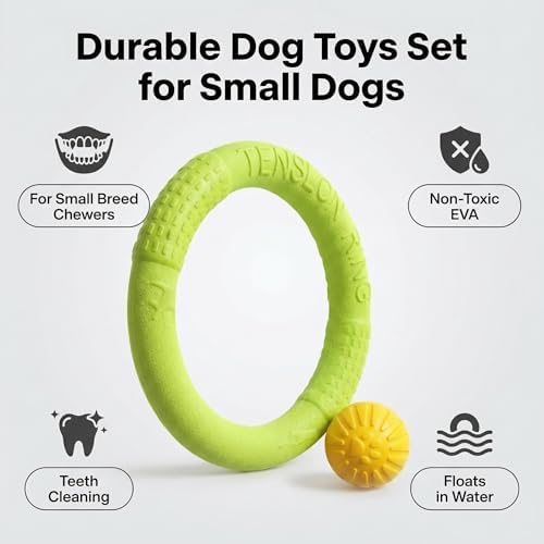 Small Dog Ball with Strap, Floating EVA, Green