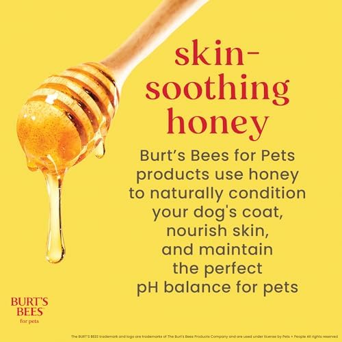 Burts Bees for Pets Oatmeal Dog Shampoo, Honey Scent, 32 Fl Oz Bottle | Colloidal oatmeal and honey, pH-balanced formula, soothing, itchy and sensitive skin
