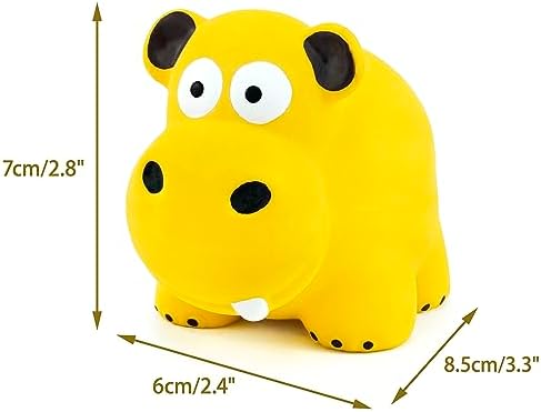 CHIWAVA 3PCS 3.2'' Squeak Latex Puppy Toy Standing Animal Set for Small Dog | Elephant Cow Animal Design, Assorted Color Interactive Play for Indoor & Outdoor Fetch and Throw