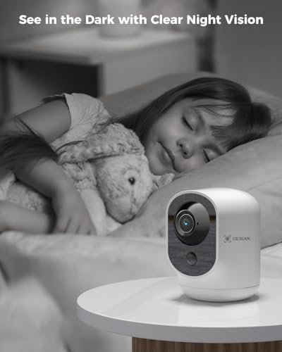 COCOCAM 2K Indoor Pan/Tilt WiFi Security Camera with 5200mAh Battery