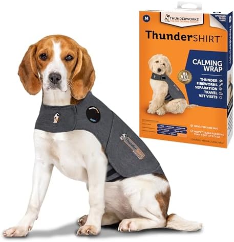 ThunderShirt for Dogs Calming Anxiety Vest, Medium, Medium, Gray