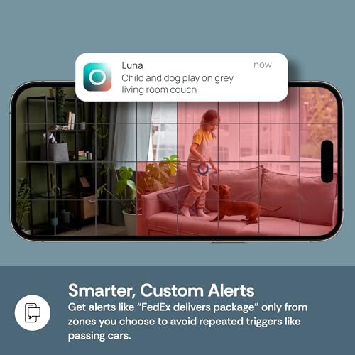 Luna 2K Indoor Camera for Home Security, Dual-Band WiFi 360° Pan-Tilt