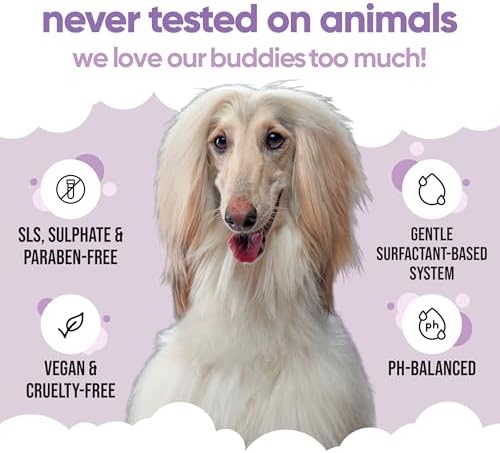White Dog Shampoo by Buddycare | Brightening and Whitening Shampoo for Dogs | Deep Cleansing, Fresh Scented | with Aloe Vera and Pro Vitamin B5 (50.72oz)