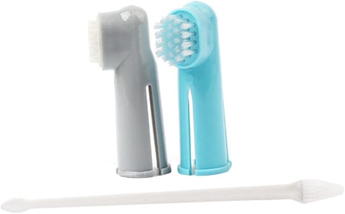 BESPORTBLE 2 Set Pet Toothbrush Set Finger Gloves for Dogs Cats Safe Pet Cleaning Kit