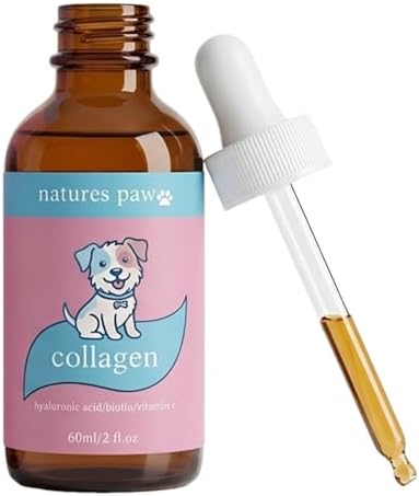 Natures Paw Liquid Collagen for Dogs – Healthy Skin & Coat, Supports Joint, 60ml / 2 fl.oz