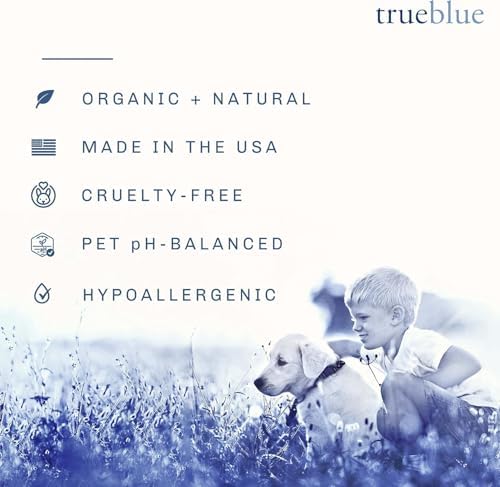 Trueblue Pure & Sure Puppy Shampoo – Cleansing Wash, Deodorizing, Moisturizing – Toxin Free, Milk, Honey Natural Botanical Blend – Tearless Dog Shampoos – 12 Fl. Oz.