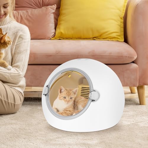 Automatic Pet Dryer Box with Smart Temp and Time Control,Low Noise | 600W Cat Dog Hair Dryer with 45W Airflow,Soft Light,An-Ti-Stat-ic Design,Load 16lbs,Drying Box and Pet Carrier Dual-Use